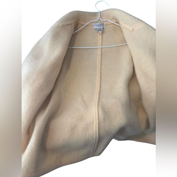 Carroll Reed 100% Wool Yellow Women’s Button-Up Sweater Suit Jacket-size XL - Picture 7 of 8